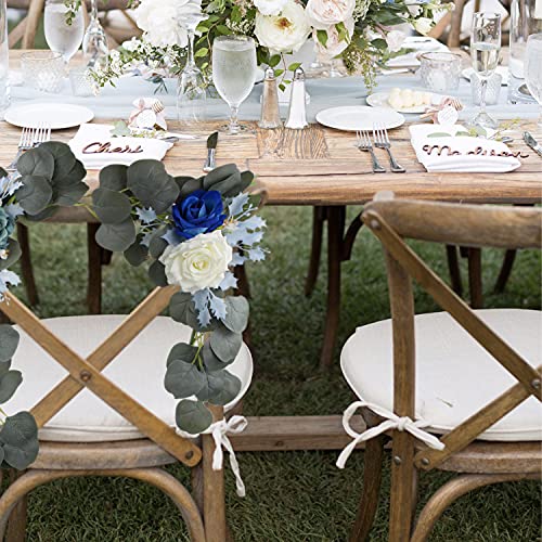 Rinlong Set Of 2 Artificial Flower Swags Wedding Arch Chair Flowers Garland Decorations For Welcome Sign Flower Aisle Decor For Wedding Ceremony Bridal Shower Party Nursery Decorations #TOP2