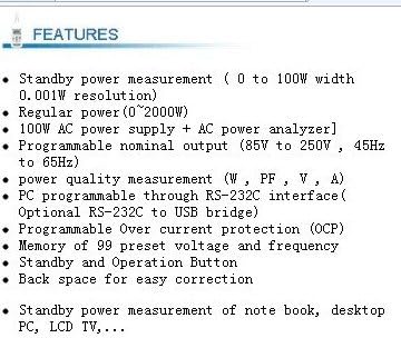 GOWE Saving Energy Tester regular power:0~2000W