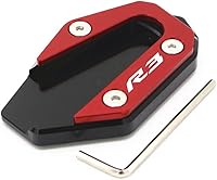 Vista 3 de Soporte de pie para motocicleta, ampliador lateral, soporte de extensión compatible con Yamaha YZF R3 MT03 16-18 R25 (azul)