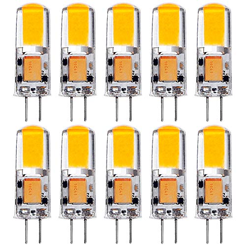 Review Product Luxrite G4 LED Bulb, 12V AC/DC, 20W Halogen T3 Equivalent, 200 Lumens, 4100K Cool White, Non-Dimmable, Silicone Shatterproof - Under Cabinet, Post, and Accent Lighting (10 Pack)
