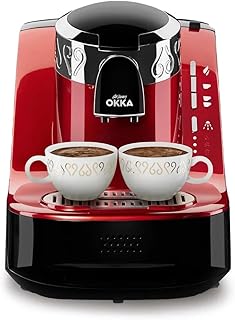 Professional Electric Turkish Coffee Maker, Fully Automatic, RED, OK-002-N, 1 Year UAE warranty.