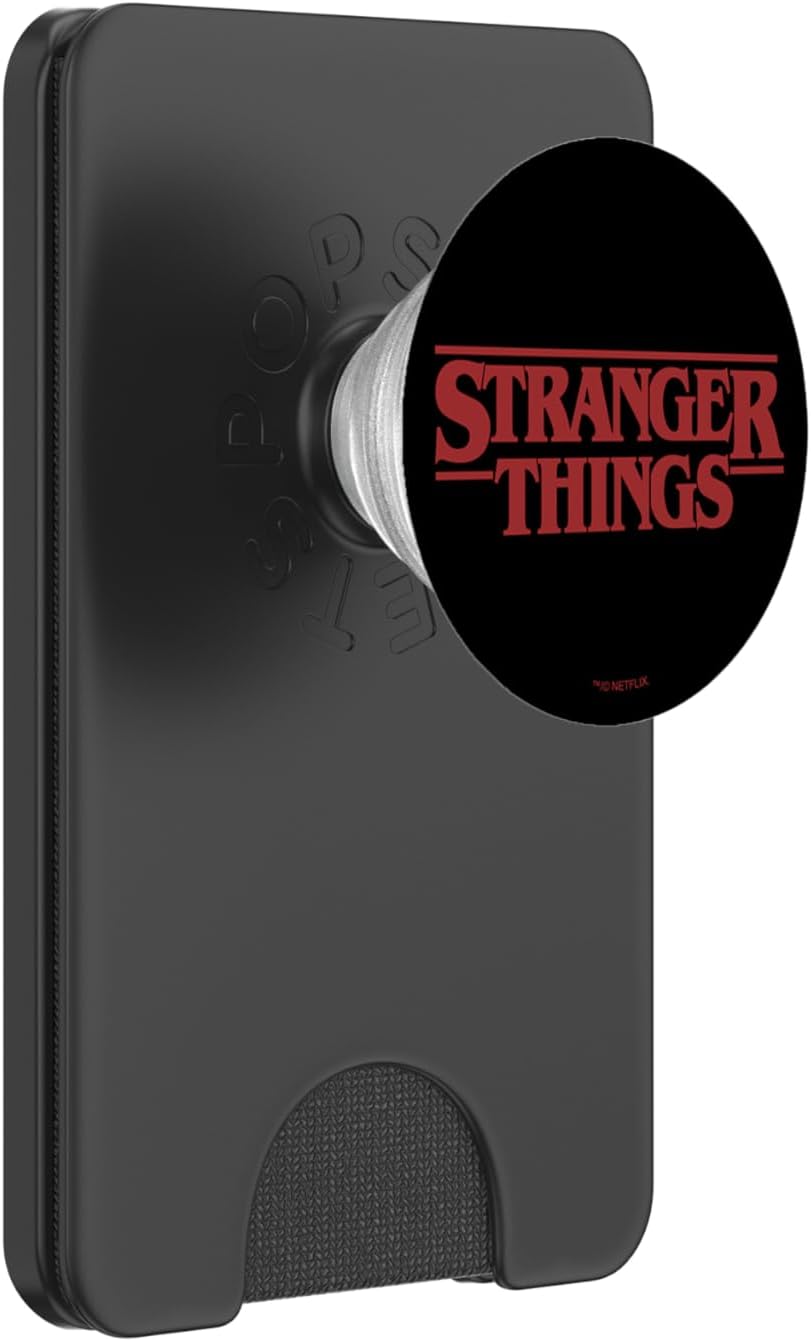 Stranger Things Basic Text Logo PopSockets PopWallet for MagSafe