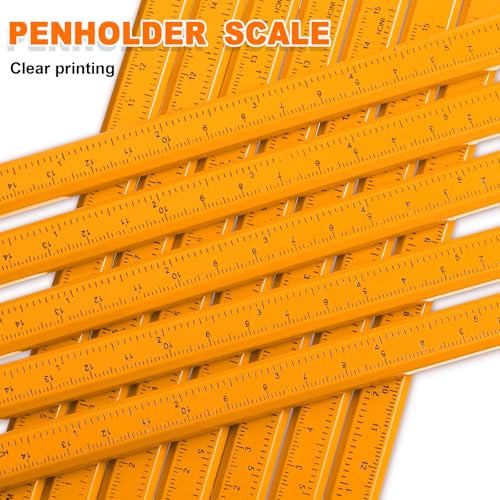 Lápices carpintero planos Honoson 200 piezas con regla y sacapuntas miniatura 4