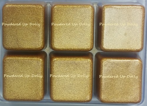 Pack of 6 - Sparkle Gold Mica Color Cubes for Melt & Pour Soap DIY Colorant Tint Block Mp MP Melted Bath Clear Bar Dye