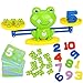 HOWADE Grenouille Balance Math Game, Grenouille Pesant Échelle Montessori Tige Éducative Numérique Comptage Jouets pour Enfants De Base d'apprentissage des Mathématiques
