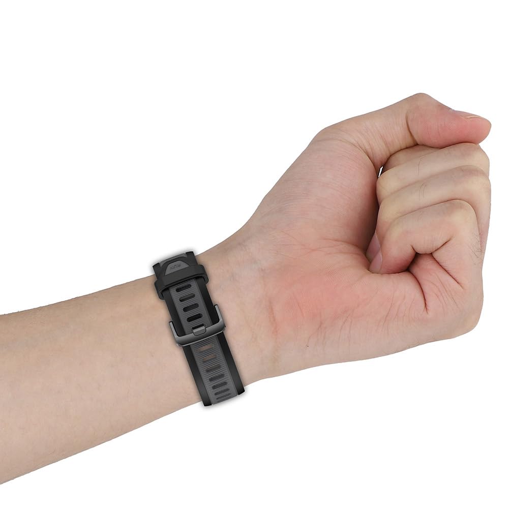 Paski kompatybilne z zegarkiem Garmin Forerunner 165/165 music/Forerunner 168/168 music, zapasowy pasek do Vivoactive 5, sportowy pasek, miękki silikonowy pasek na nadgarstek, metalowa