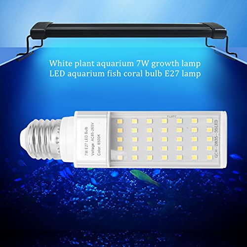 Yupvm Fishpod White Plant Aquarium 7W Grow Light Led Tank Fish Coral Bulb E27 Lamp #TOP1