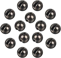 Vista 8 de 50 piezas de cuentas de tungsteno ranuradas para atado de moscas, se hunden más profundo y rápido, 12 colores/13 tamaños de cuentas ranuradas