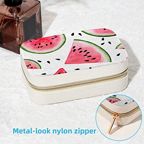 Boîte à bijoux portable pastèque avec compartiments optimisés pour bagues - 7