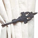 TieBacks Black Wrought Iron, Curtain Tiebacks