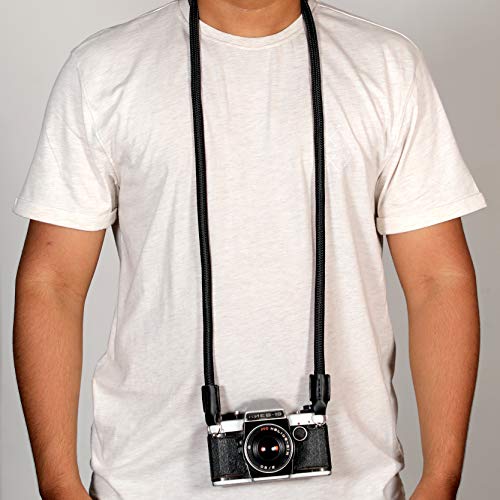 Image of Xaperture Rope Camera Neck Straps for DSLR /SLR and mirrorless Cameras (125cm, Black)