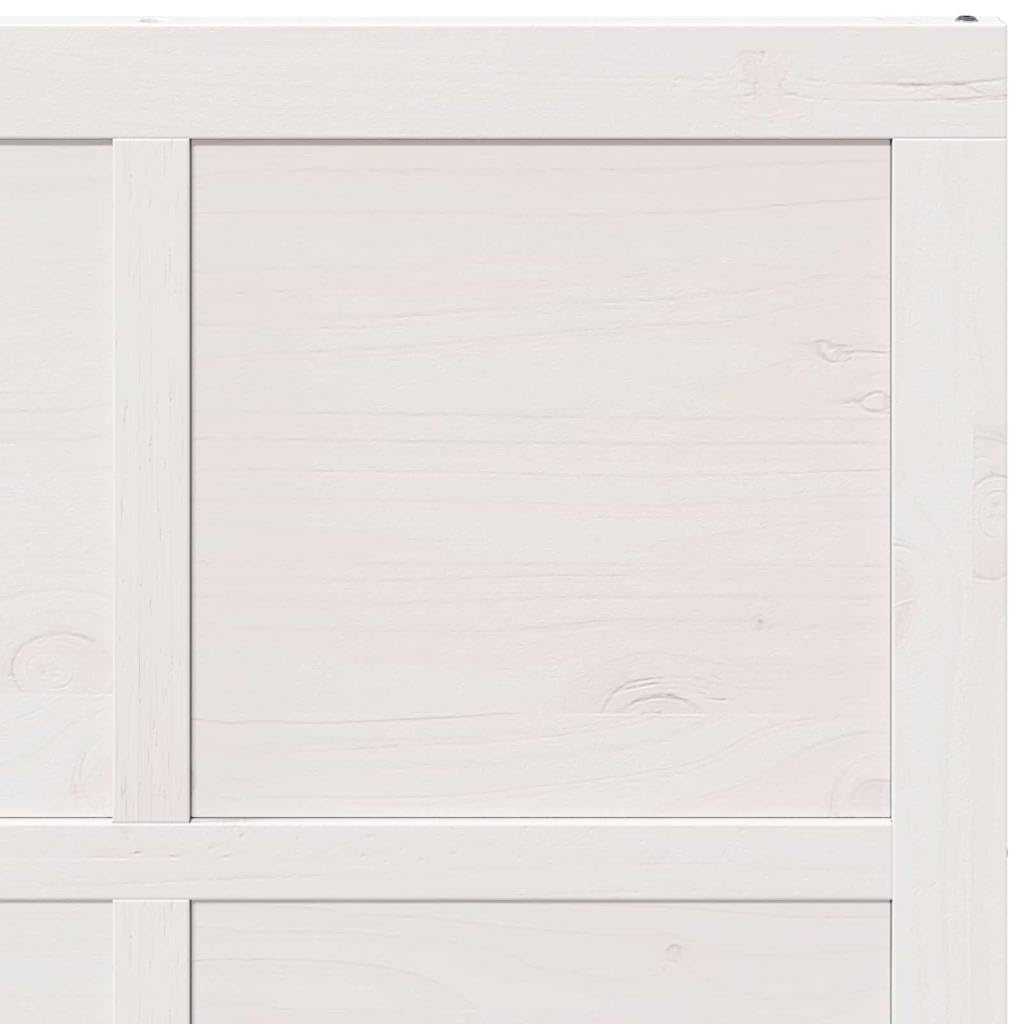 vidaXL Porta del fienile Bianco 90 x 2,5 x 208 cm Pino massello, Divisorio rettangolare per soggiorno, stile moderno con porta a soffietto, in legno di pino per decorare casa