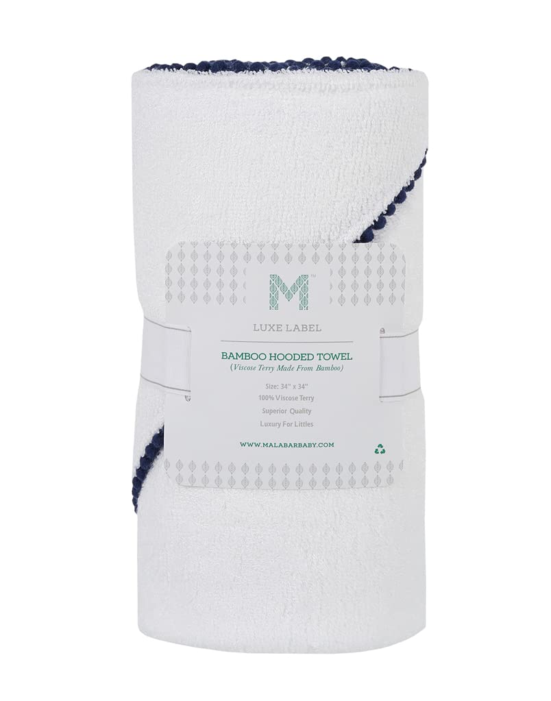 Malabar Baby Bamboo Cotton Pom Pom Hooded Towel