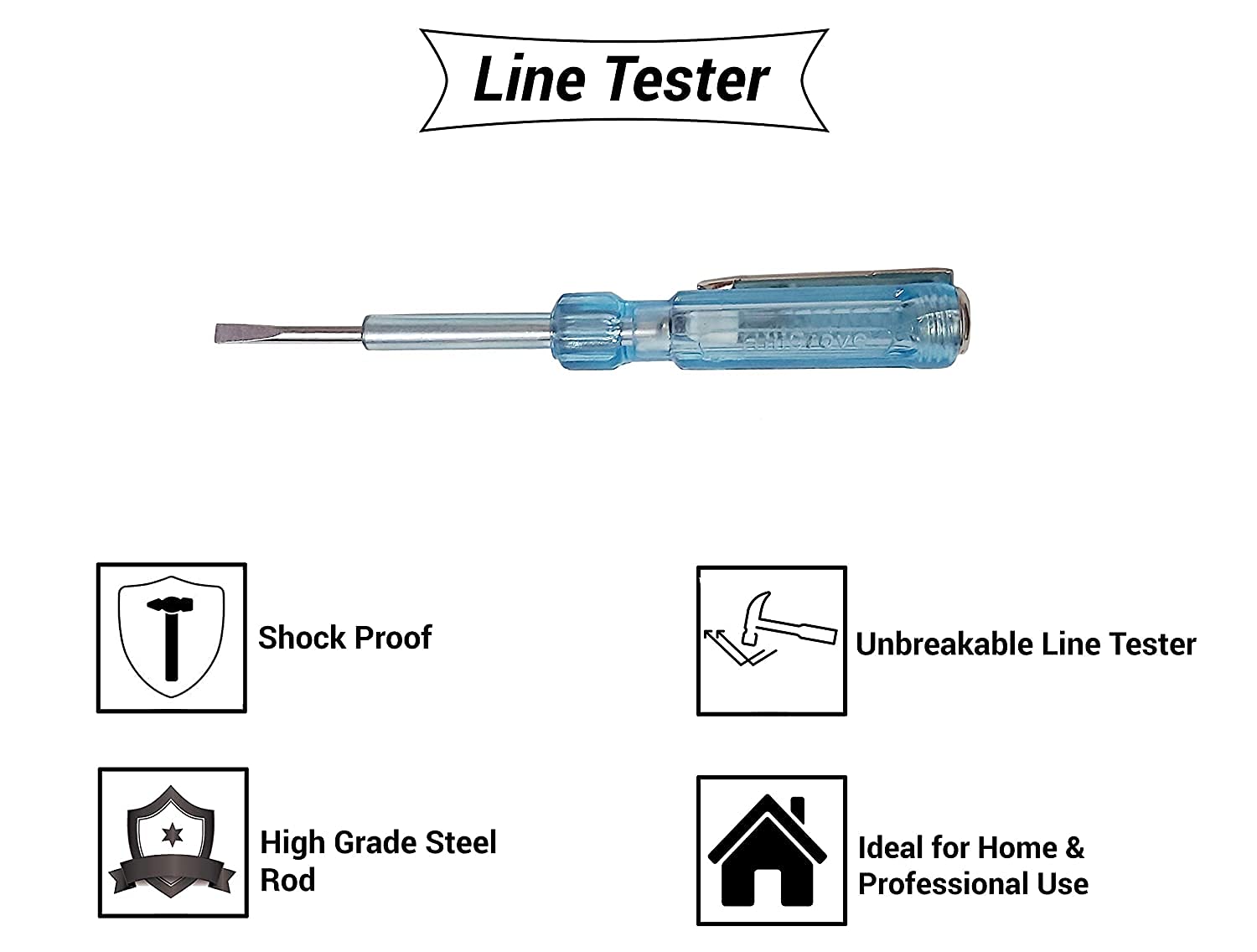 PERFECT TECH Combo Set of 5 Lineman Combination Plier 8 Inc | Lineman Kit | Line tester | Insulation Tape | Wire Stripper | 6 inch Screwdriver | Wire Cutter | Complete Electrical Hand Tool Kit Set 3