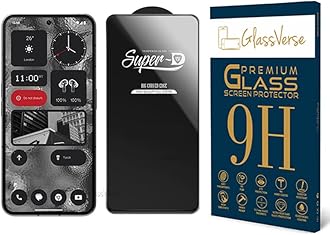 GlassVerse® SuperD Oleophobic Tempered Glass For Nothing Phone 2A (PACK OF 1) with Free Installation Kit Full screen Coverage - 6.7 inch