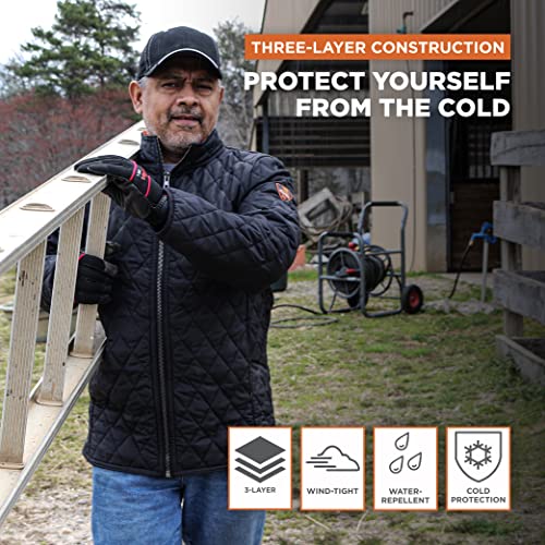 RefrigiWear Lightweight Warm Insulated Diamond Quilted Jacket4