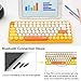 immagine 8Tastiera Bluetooth Wireless, Simpatica Tastiera compatta Mini a 84 Tasti, Tecnologia di connessione Bluetooth Wireless a 2,4 GHz, Retro keycap Rotondo ABS, Pannello Opaco, Design ergonomico(Giallo)