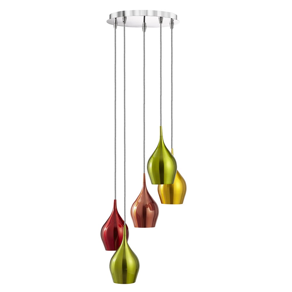 Ceiling Light Multi-Coloured Vibrant 5 Searchlight 6465-5