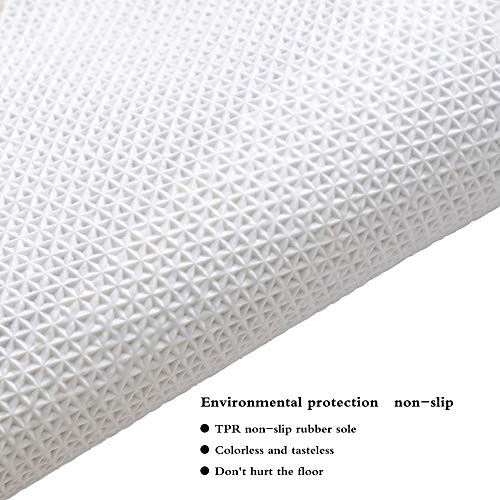 Tapis de bain rond et tapis de douche doux géométrique antistatique