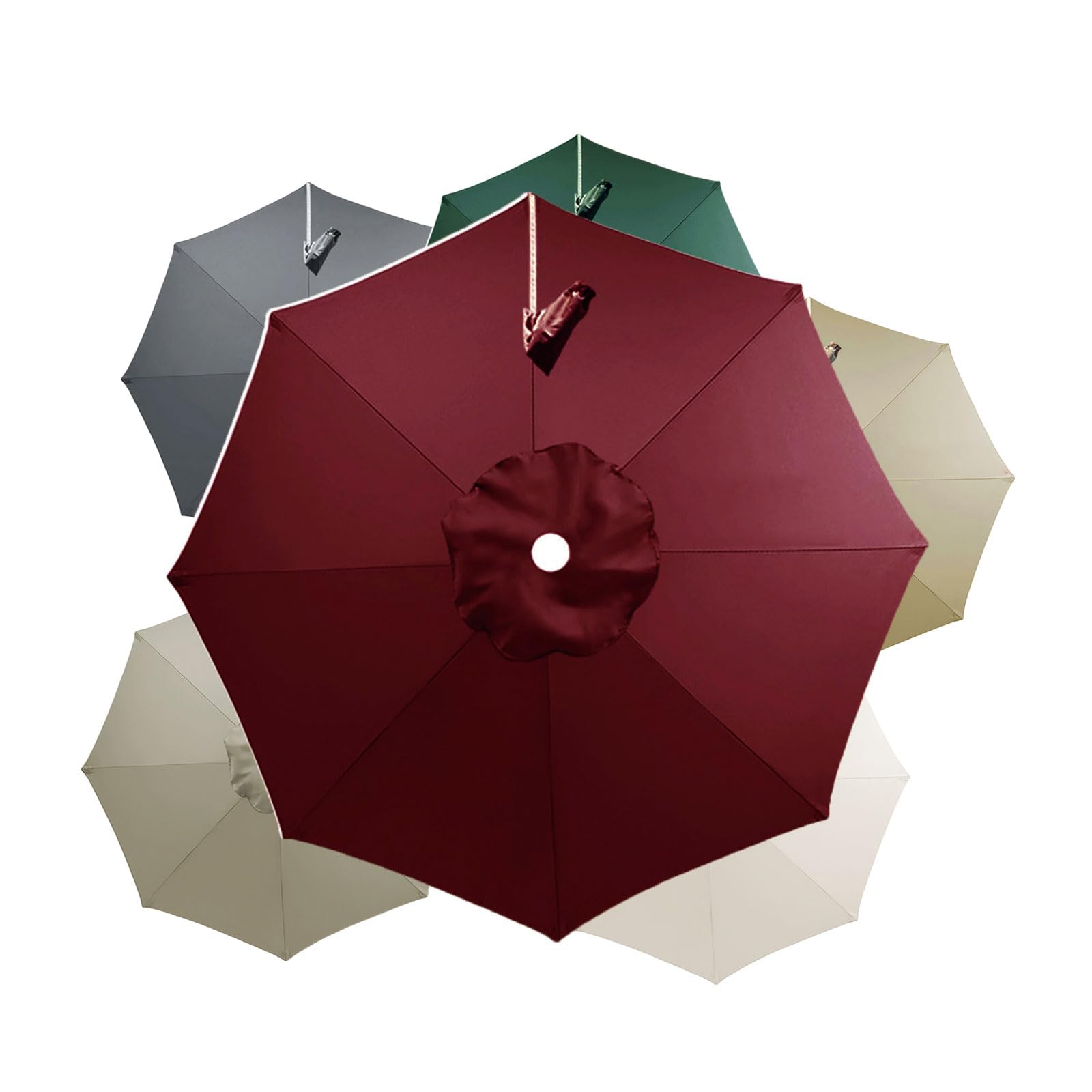 Kdqrmvv Claret Cantilever 3.0M Parasol Replacement Canopy 8 Arm For Patio Replacement Parasol Cover