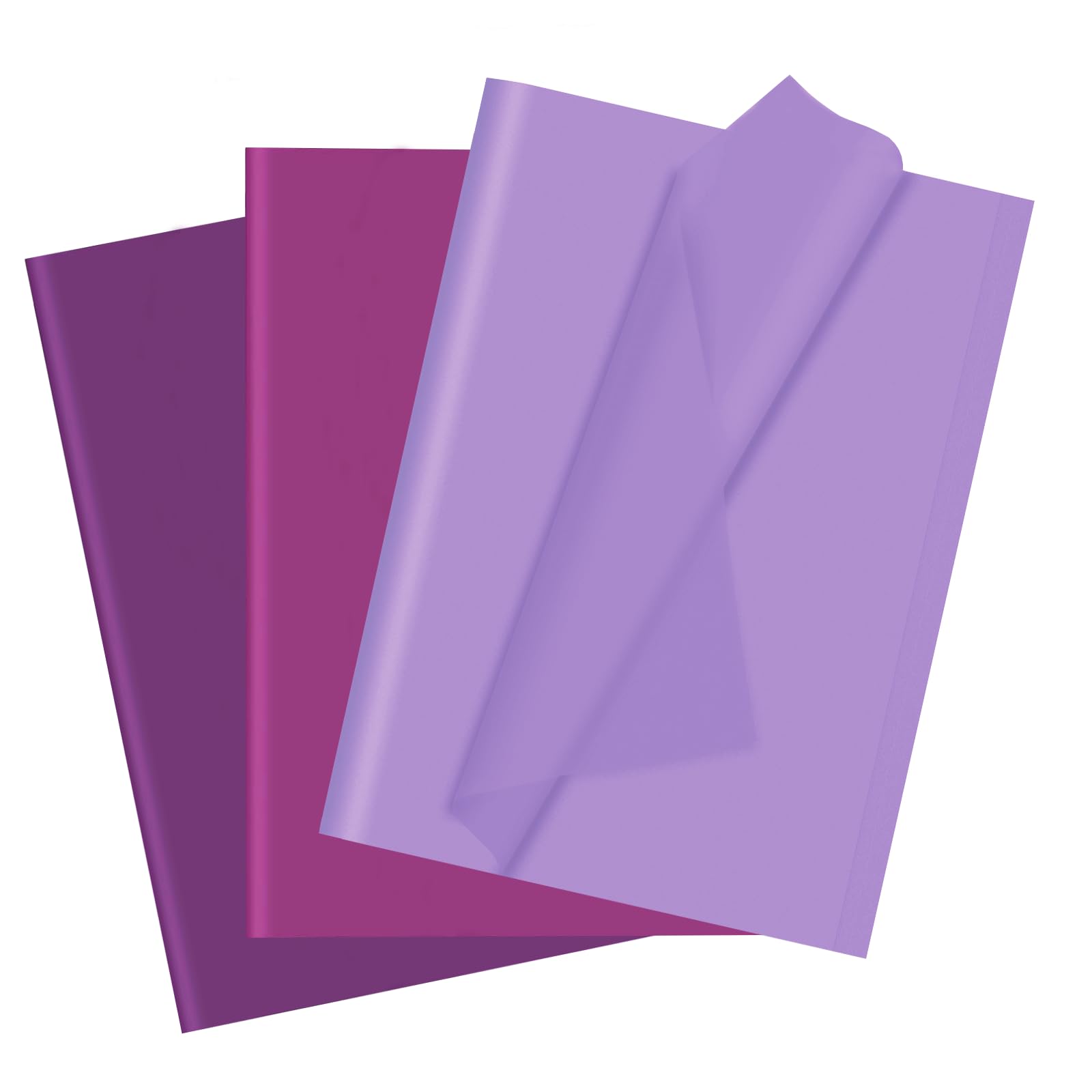 60 Sheets Assorted Purple Tissue Paper for Gift Bags, Halloween Wrapping Paper Bulk Party Decoration DIY Art Crafts, 14 x 20 Inch