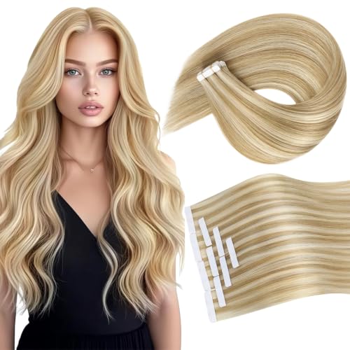 Ve Sunny Tape in Extensions Light Blonde Highlight Bleach Blonde Silky