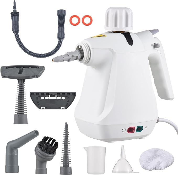 NovalLife1000W Portable Handheld Steam Cleaner High Temperature Pressurized Steam Cleaning Machine with Brush Heads Measuring Cup, NovalLife-NL-AE-000684