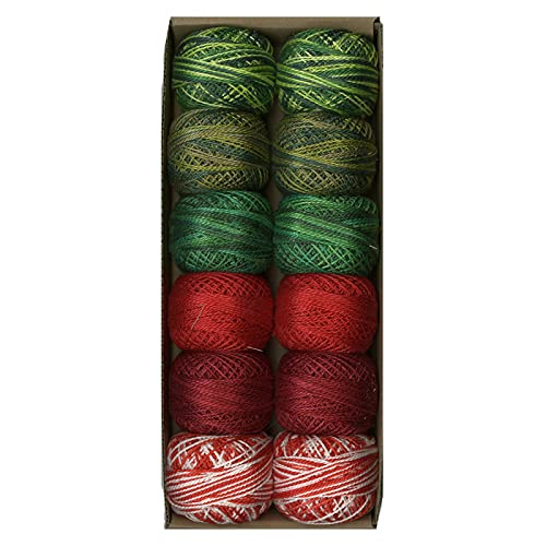 Image of Valdani Pearl Cotton Sz 8 | Two at Christmas | 12 Balls | 73 Yds /Ball