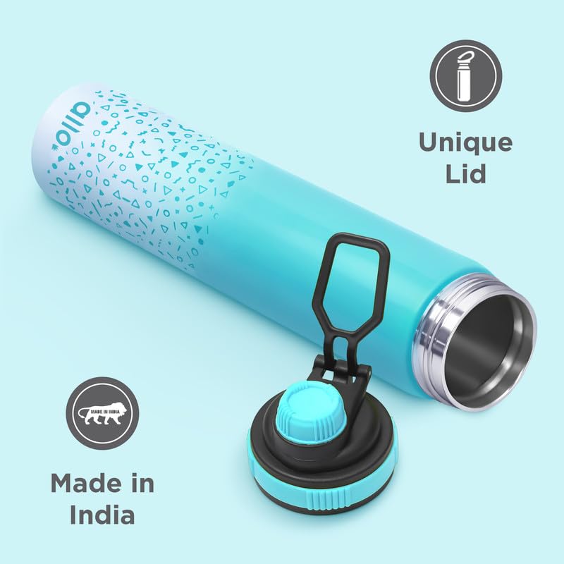 Image of Allo Stainless Steel Water Bottle For Adults, Kids 850ml for School, Office, Sports, Gym 850ml Water Bottle For Men And Women, Pack Of 5| Leak Proof, Bpa Free, Green White, Yellow White, Blue White