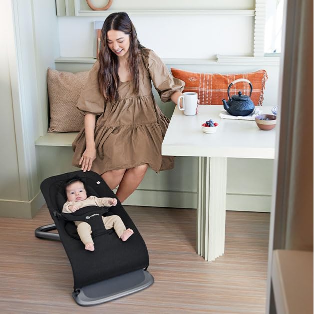 Miniatura 8 de Ergobaby Evolve - Gorila 3 en 1, asiento ajustable de múltiples posiciones, se adapta a recién nacidos a niños pequeños, negro ónix