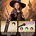 EnrichFun Light Up Magic Wand with Sounds & 4 Color Lights - 4PCS Illuminating Wizard Witch Toy Wands for Kids - Cosplay Birthday Party Favors, Brown