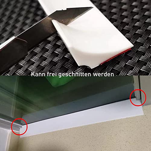 Schwallschutzleiste Dusche 2 Meter - Selbstklebend Silikon Wasserstopper