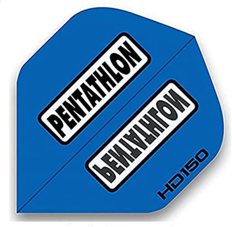 US Darts Pentathlon Blue HD150 - Vuelos de dardos de forma estándar - 3 juegos (9 vuelos) - 150 micro (extraresistentes)