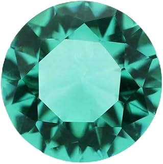 Lote de 50 cuentas de vidrio de colores de 3,0 a 12 mm, sueltas, redondas, brillantes, de corte sintético, para joyería, color verde claro, 10 mm (50 unidades)