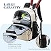 LANBX Tennis Bag, Tennis Backpack for Women Men 2 Rackets with Insulated Pocket Shoe Compartemnt for Pickleball Tennis Badminton (Beige)