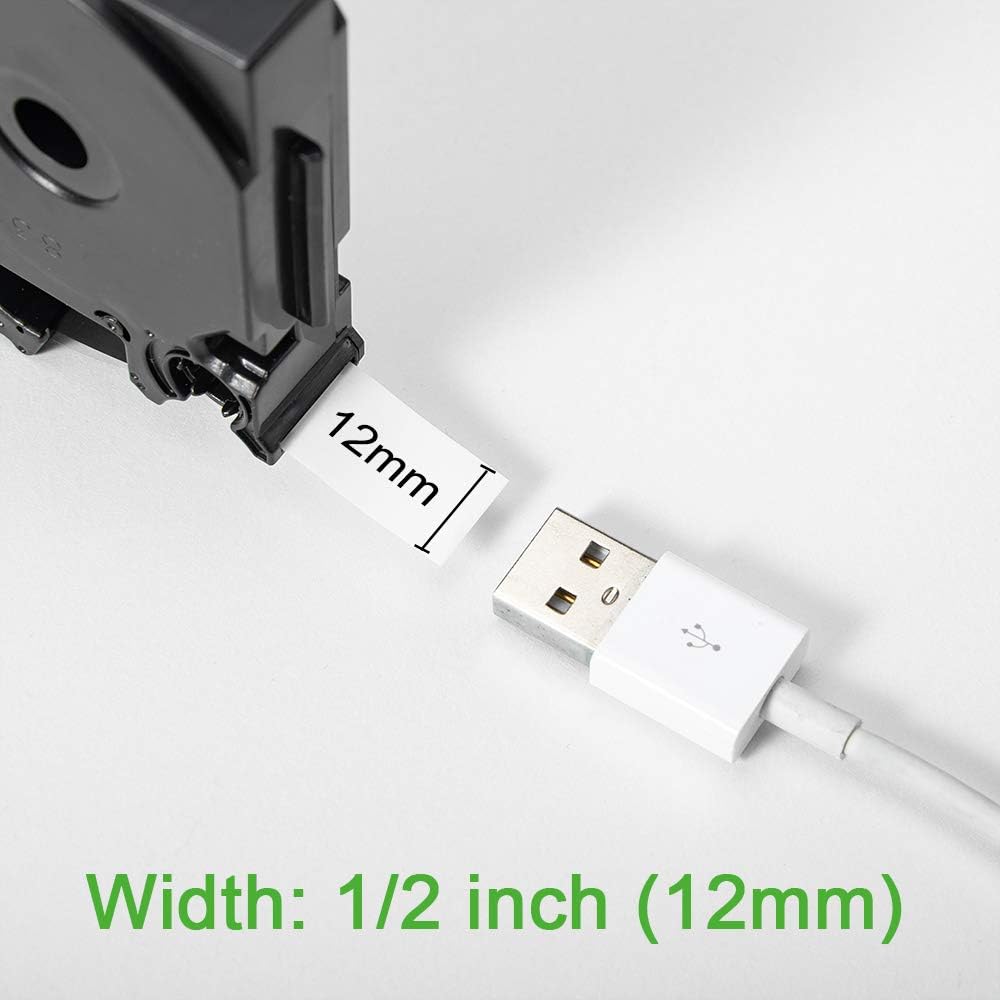 Discount 90% Toprinting Compatible Label Tape Replacement for TZe Tape 12mm 0.47 Inch Laminated Tape TZe-131 TZe-231 TZe-431 TZe-531 TZe-631 TZe-731 Work with P-touch Label Makers, 26.2 Feet (8m), 6-Pack