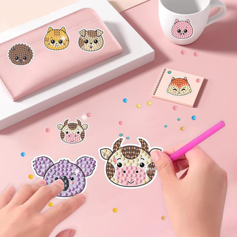 Amazon.co.jp: Yartmixsカワイダイヤモンドの絵画ステッカー、24