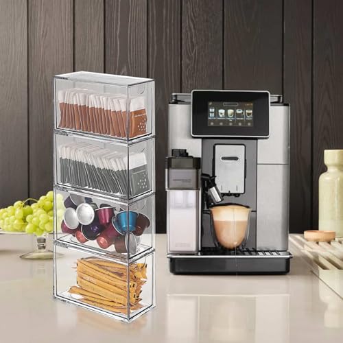 Boîte capsules de café acrylique empilable avec tiroir transparent modulable - 6