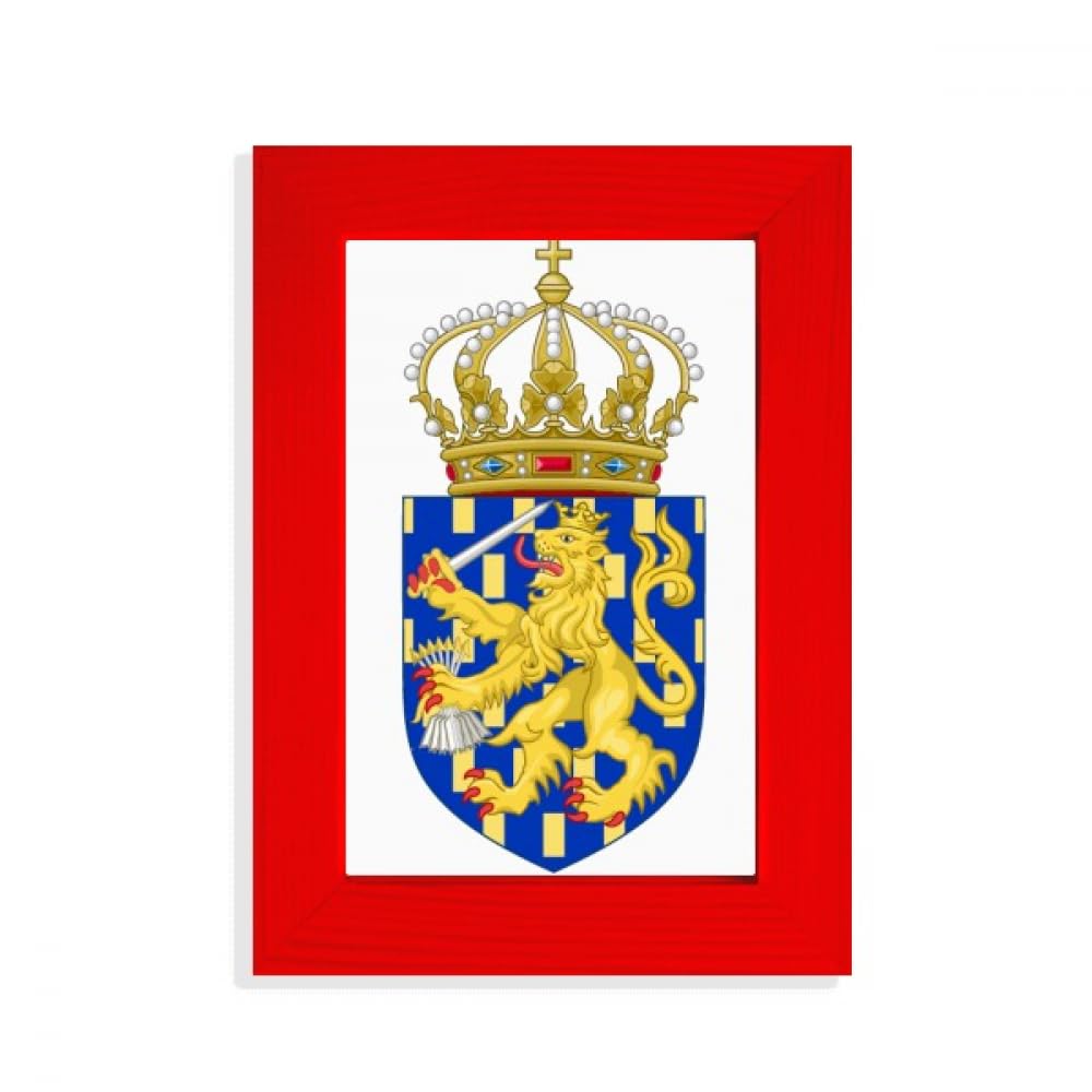 Cadre photo rouge avec emblème national des Pays-Bas UE souvenir