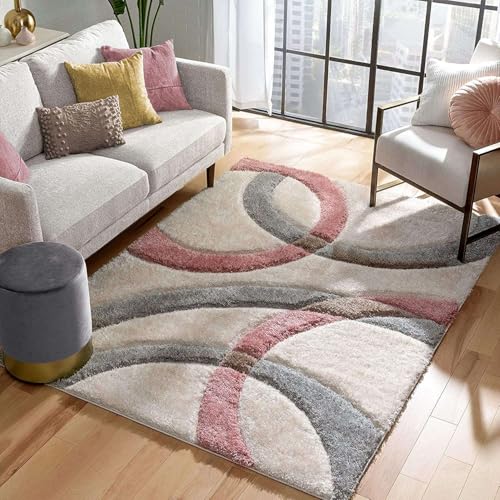 Image of Handmade Shaggy Rugs for Hall Furry Home DECORE Rectangular Carpet for Kids Room Fluffy Luxury GALICHA for Living Room Soft Fur Carpet for Bedroom 3X5 FEET Living Area Rugs, Multicolor