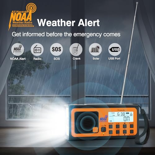DreamSky Emergency Radio NOAA Weather Alert with Hand Crank - Image 2