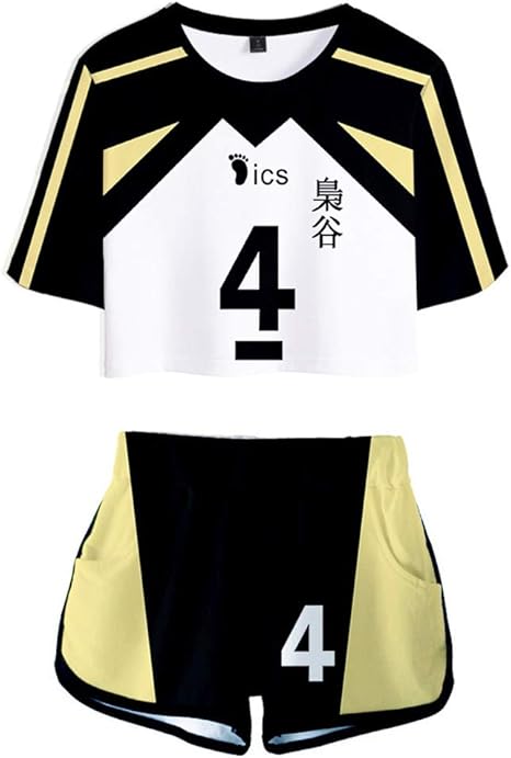 Amazon 梟谷学園高校 4番 エーススパイカー 木兎 光太郎 ぼくと こうたろう コスプレ 半袖 上下セット ひそ出し Tシャツ 服 衣装 ウェア コミケー 学園祭 ハロウィン コスプレ コスチューム 成人 大人 L コスプレ 仮装 通販