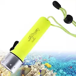 Lanterna de Mergulho Lanterna Subaquática para Mergulho 2000 Lumens Tocha Subaquática para Mergulho Noturno Snorkeling