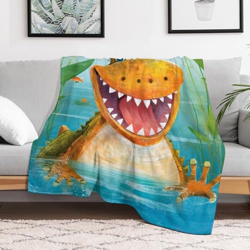 Manta de cocodrilo contra el frío manta de sofá de franela cómoda 140x180 3