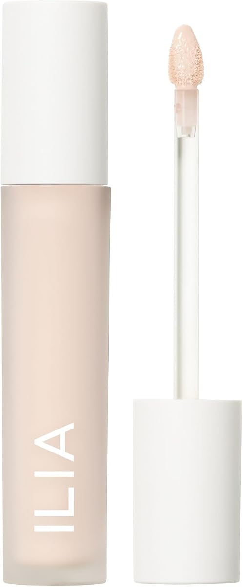 ILIA - Skin Blur Serum Concealer (2C Gossamer, 0.2 fl oz | 6 ml) | Self-Sets for 12-Hour Wear | Blurred Coverage | Crease-Resistant | Safe for Sensitive Skin, Clean, Cruelty-Free & Vegan