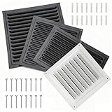 Weiß Lüftungsgitter 150mmx150mm Wetterschutzgitter Aluminiumlegierung, Eingebautes Feinnetz 250mmx250mm 300mmx300mm Lüftungsrosette Für Decke Garage Wand Wohnzimmer Badezimmer(White,400mmx200mm)