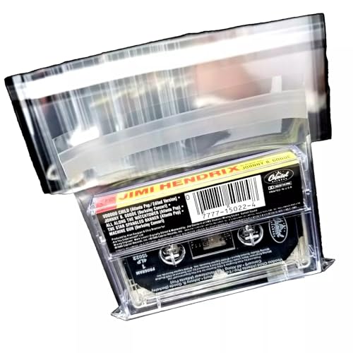 Cassette Tape Outer Sleeves (100) Resealable Plastic (+1 Free Dj Sticker)