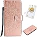 Produktbild Kompatibel mit Xiaomi Redmi Note 9 Pro / Note 9S Hülle , PU Leder HandyHülle für Redmi Note 9 Pro Stoßfeste Silikon mit Kartenfach Klappbar Flip Case Schutzhülle Magnetisch Lederhülle , Roségold