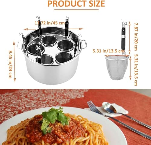 Ensemble d'inserts pour cuiseurs à pâtes en acier inoxydable durable - 3