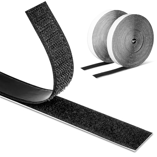 Klettband Selbstklebend, Doppelseitiges Klettband Klettverschluss 8 Meter Extra Stark Klettverschluss 20mm Breit Selbstk...